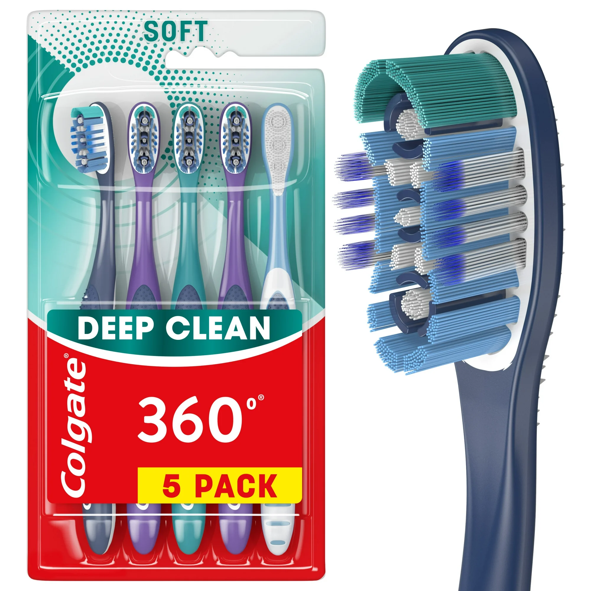 Colgate 360 Whole Mouth Clean Adult Manual Toothbrush